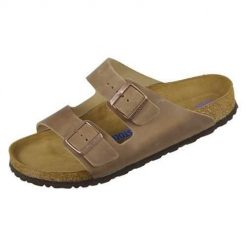 Klapki męskie Birkenstock Arizona Tabacco. Brązowe klapki i japonki męskie Birkenstock, bez wzorów, z materiału. Za 479.00 zł.