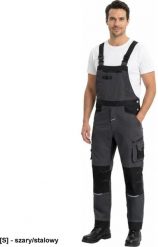 Reis Męskie spodnie robocze ogrodniczki kieszenie na nakolanniki wzmocnienia Cordura pasy odblaskowe budowlanka montaże przemysł serwis - zielony 62. Zielone spodnie dresowe męskie Reis, bez wzorów. Za 134.85 zł.