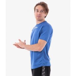 Koszulka piłkarska dla dorosłych Givova One. Niebieskie t-shirty sportowe męskie Givova, xl, bez wzorów, sportowe, bez ramiączek. Za 34.85 zł.