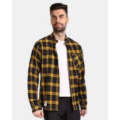 Męska koszula flanelowa Kilpi FLANNY-M. Żółte koszule męskie Kilpi, m, bez wzorów, bez kołnierzyka, bez ramiączek. Za 179.35 zł.