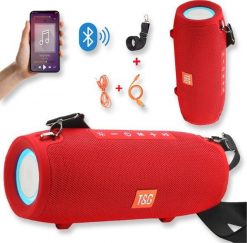 Głośnik T&G GŁOŚNIK BLUETOOTH PRZENOŚNY BEZPRZEWODOWY MOBILNY USB BOOMBOX RADIO LED MP3 TG322. Głośniki przenośne T&G. Za 129.99 zł.