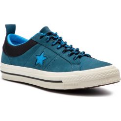 Tenisówki CONVERSE - One Star Ox 162543C Blue Fir/Blue Hero/Black. Niebieskie trampki męskie Converse, z gumy, klasyczne. W wyprzedaży za 259.00 zł.