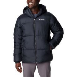 Kurtka zimowa męska Columbia Puffect z kapturem. Czarne kurtki męskie Columbia, na zimę, m, bez wzorów, sportowe, bez ramiączek, z kapturem. W wyprzedaży za 594.00 zł.