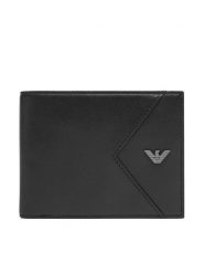 Emporio Armani Portfel EM003601 AF19365 UC001 Czarny. Czarne portfele męskie Emporio Armani, bez wzorów, ze skóry. Za 739.99 zł.
