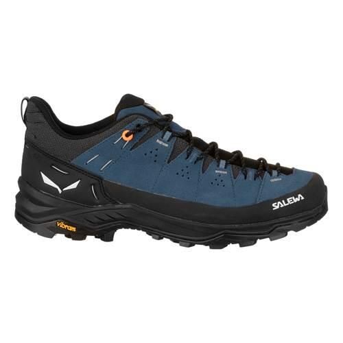 Buty trekkingowe męskie Salewa Alp Trainer 2. Czarne buty trekkingowe męskie Salewa, bez wzorów, z materiału, sportowe, bez obcasa, bez zapięcia. Za 699.99 zł.