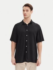 Jack & Jones Koszula Joshua 12271078 Czarny Relaxed Fit. Czarne koszule męskie Jack & Jones, m, bez wzorów, z wiskozy, bez kołnierzyka, bez ramiączek. Za 59.99 zł.