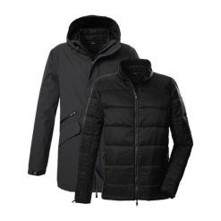 Kombinezon parka i puchówka Killtec KOW 94. Czarne parki męskie KILLTEC, na jesień, bez wzorów, z puchu, bez kaptura. Za 1,015.50 zł.