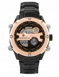 Zegarek Naviforce ZEGAREK MĘSKI NAVIFORCE GLOCK - - black/rosegold. Czarne zegarki męskie Naviforce. Za 275.44 zł.