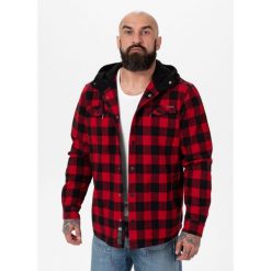 Kurtka męska Pitbull flanelowa z kapturem Pioneer. Brązowe kurtki męskie PITBULL, l, bez wzorów, bez ramiączek, z kapturem. Za 249.00 zł.