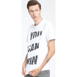 T-shirt męski TSM007 - biały. T-shirty męskie marki 4f. W wyprzedaży za 39.99 zł.