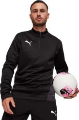 Bluza męska Puma TeamGoal Training 1/4 Zip Top czarna 658629 03 S. Czarne bluzy nierozpinane męskie Puma, m, bez wzorów, bez ramiączek, bez kaptura. Za 346.44 zł.