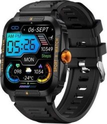 Smartwatch Colmi P76 Czarno-pomarańczowy (P76 Black orange). Brązowe zegarki smartwatch Colmi. Za 82.79 zł.