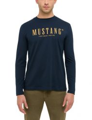 Męski Longsleeve Mustang Style Asheville Dark Sapphire 1016873 4136. Niebieskie koszulki męskie z długim rękawem Mustang, m, bez wzorów, bez kołnierzyka, bez ramiączek. Za 109.99 zł.