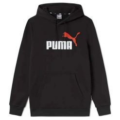 Bluza Puma Ess+ 2 Z Dużym Logo Bluza Fl Dorosłych. Czarne bluzy bez kaptura męskie Puma, s, bez wzorów, bez kaptura. W wyprzedaży za 182.60 zł.