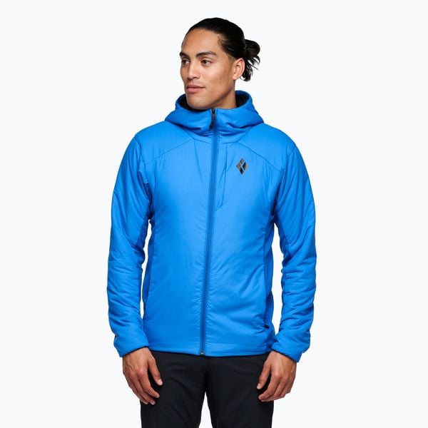 Kurtka hybrydowa męska Black Diamond First Light Hybrid Hoody. Niebieskie kurtki męskie Black Diamond, m, bez wzorów, sportowe, bez ramiączek, bez kaptura. Za 799.99 zł.
