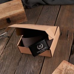 Pasek parciany brązowy PAOLO PERUZZI PW-26-125. Brązowe paski męskie Paolo Peruzzi, bez wzorów, z jeansu. Za 34.00 zł.