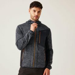 Bluza turystyczna męska Regatta Alven. Szare bluzy z kapturem męskie Regatta, m, bez wzorów, z polaru, z kapturem. Za 209.44 zł.