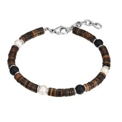 True Rebels Bransoletka Stal nierdzewna Srebrny Bransoletki 1 ct Męskie. Szare biżuteria dla mężczyzn True Rebels, z materiału, z agatem, srebrne. Za 149.99 zł.