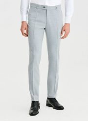 PAKO LORENTE – Szare spodnie ganiturowe. Szare eleganckie spodnie męskie Pako Lorente, bez wzorów, z elastanu, eleganckie. Za 599.99 zł.
