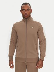 Puma Bluza T7 Always On 629587 Beżowy Regular Fit. Brązowe bluzy rozpinane męskie Puma, m, bez wzorów, z bawełny, bez ramiączek, bez kaptura. Za 239.99 zł.