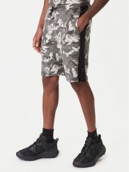 Guess Szorty sportowe Z6RD00 K9YI1 Szary Regular Fit. Szare szorty sportowe męskie Guess, z aplikacjami, z bawełny, sportowe. Za 299.99 zł.