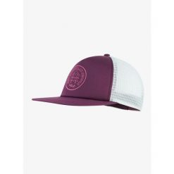 Czapka z daszkiem Rab Cirque Print Cap - mulberry/pewter. Fioletowe czapki męskie RAB, bez wzorów, sportowe. Za 92.99 zł.