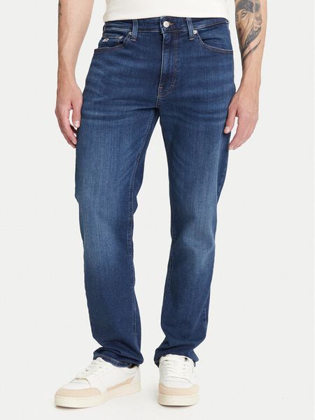 Tommy Jeans Jeansy Ryan DM0DM21892 Granatowy Slim Fit. Niebieskie jeansy męskie Tommy Jeans, bez wzorów, z bawełny. Za 399.99 zł.