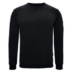 Bluza z bawełny Guros Play. Czarne bluzy nierozpinane męskie ELPLAYER, bez wzorów, z bawełny, sportowe, bez ramiączek, bez kaptura. W wyprzedaży za 91.00 zł.