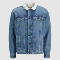 Kurtka Jack & Jones Jean Jkt Niebieski Denim. Niebieskie kurtki męskie Jack&Jones, bez wzorów, z denimu, bez ramiączek, bez kaptura. Za 341.45 zł.