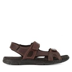 Sandały Lasocki. Brązowe sandały męskie Lasocki, bez zapięcia. Za 159.99 zł.