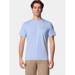 Koszulka sportowa męska Columbia Tech Trail II. Niebieskie t-shirty sportowe męskie Columbia, m, bez wzorów, sportowe, bez ramiączek. W wyprzedaży za 116.10 zł.
