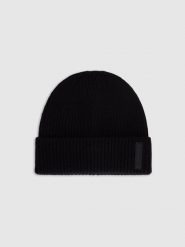 4F Czapka beanie wełniana męska - czarna M. Czarne czapki męskie 4f, na zimę, bez wzorów, z dzianiny, eleganckie. Za 99.99 zł.
