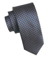 Elegancki i Modny Męski Krawat - Angelo di Monti - Granat, Drobny Wzorek. Niebieskie krawaty i muchy męskie Angelo di Monti, bez wzorów, z tkaniny, eleganckie. Za 45.00 zł.