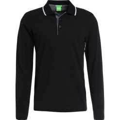 BOSS ATHLEISURE PLISOS Koszulka polo black. Czarne koszulki męskie z długim rękawem BOSS ATHLEISURE, l, z bawełny, polo, z długim rękawem. Za 379.00 zł.