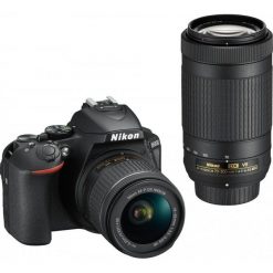 Nikon D5600 + 18-55 AF-P DX VR + 70-300 AF-P DX ED VR (VBA500K004). Aparaty lustrzanki NIKON. W wyprzedaży za 3,399.00 zł.