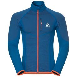 Odlo Bluza męska Midlayer full zip VELOCITY niebieska r. L (612302). Bluzy bez kaptura męskie marki bonprix. Za 390.13 zł.