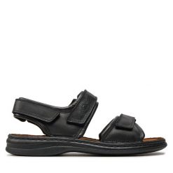Sandały Josef Seibel. Czarne sandały męskie Josef Seibel, bez zapięcia. Za 189.99 zł.