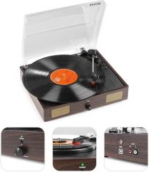 Gramofon RP106DW Fenton głośniki USB brązowy one size. Brązowe gramofony Fenton. Za 225.00 zł.