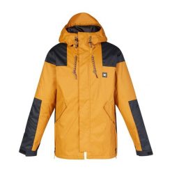 Kurtka snowboardowa męska DC Anchor. Żółte kurtki narciarskie i snowboardowe męskie DC Shoes, na zimę, m, bez wzorów, bez kaptura, narciarskie. W wyprzedaży za 773.35 zł.