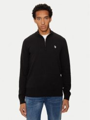 U.S. Polo Assn. Sweter MUP2963 Czarny Regular Fit. Czarne kardigany męskie U.S. Polo Assn., m, bez wzorów, z bawełny, bez ramiączek. Za 339.99 zł.