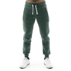 Bluza wygodny z bawełna z zamek błyskawiczny na co dzień. Zielone spodnie na co dzień męskie LEONE 1947 APPAREL, bez wzorów, z bawełny, sportowe. W wyprzedaży za 124.24 zł.