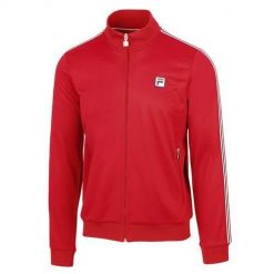 Bluza sportowa męska Fila Jake Warm-up. Czerwone bluzy rozpinane męskie Fila, l, bez wzorów, sportowe, bez ramiączek, bez kaptura. Za 462.00 zł.