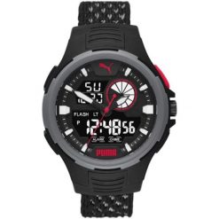 Zegarek sportowy męski Puma Bold P5073. Czarne, analogowe zegarki męskie Puma. Za 272.00 zł.