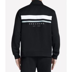 Bluza Męska Skechers. Czarne bluzy nierozpinane męskie Skechers, m, bez wzorów, bez ramiączek, bez kaptura. Za 180.99 zł.