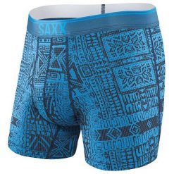 SAXX Bokserki męskie Quest 2.0 Print Box Boxer Fly Bl Dv. Tr (rozmiar S). Bielizna termoaktywna męska Saxx, m, bez wzorów. W wyprzedaży za 95.00 zł.