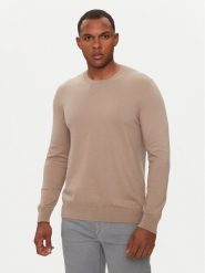 Sisley Sweter 10F2S1C78 Beżowy Slim Fit. Brązowe kardigany męskie Sisley, m, bez wzorów, z bawełny, bez ramiączek. Za 119.99 zł.