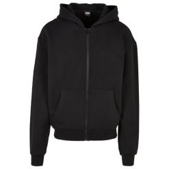Męska Bluza Z Kapturem Zip Ultra Heavyweight. Czarne bluzy nierozpinane męskie Urban Classics, l, bez wzorów, bez ramiączek, z kapturem. Za 310.99 zł.