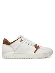 Tommy Hilfiger Sneakersy Basket Core Lite Lth Mix FM0FM05518 Écru. Buty sportowe na co dzień męskie Tommy Hilfiger, m, bez wzorów, ze skóry, bez ramiączek, bez kaptura. Za 329.99 zł.