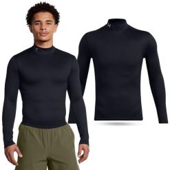 Koszulka termoaktywna męska Under Armour longsleeve treningowy z długim rękawem. Czarne bielizna termoaktywna męska Under Armour, m, bez wzorów, bez ramiączek, do biegania. W wyprzedaży za 261.85 zł.
