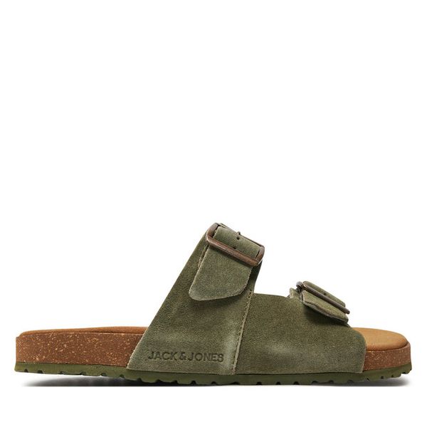 Klapki Jack & Jones. Brązowe klapki i japonki męskie Jack & Jones, bez wzorów. Za 129.99 zł.